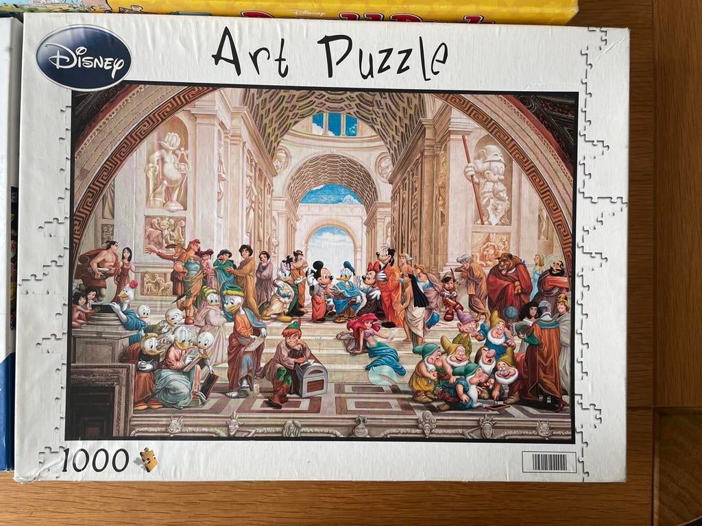 Disney art puzzel 1000 stukjes de school, Ophalen of Verzenden, 500 t/m 1500 stukjes, Zo goed als nieuw, Legpuzzel