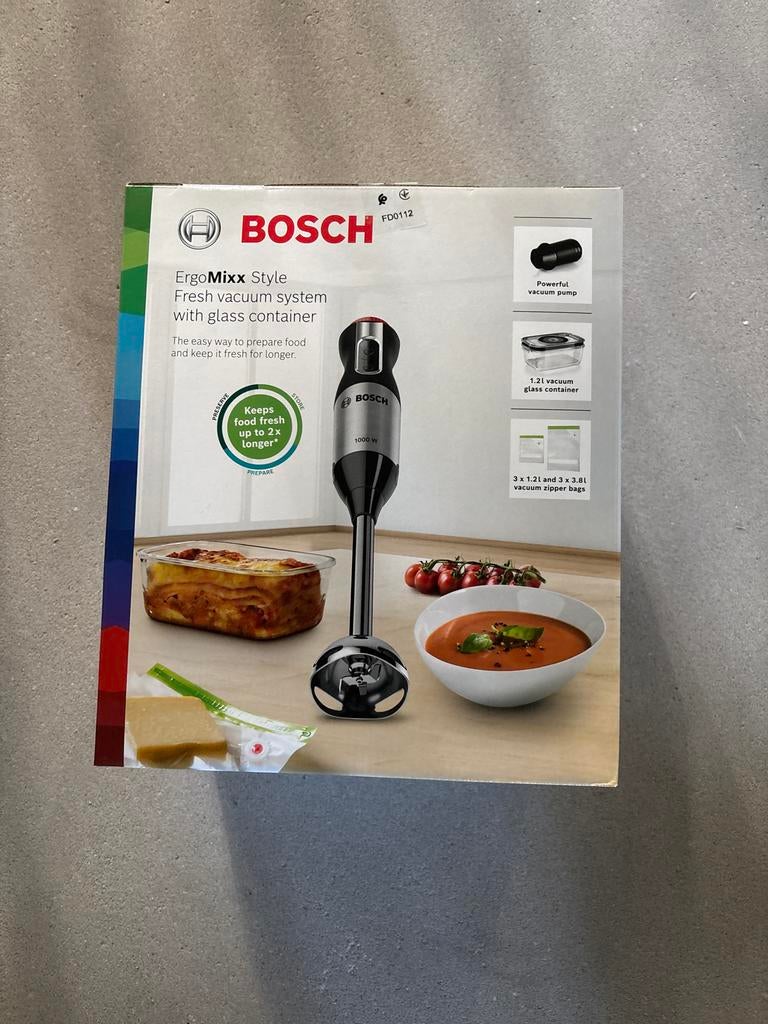 Bosch ErgoMixx Style staafmixer met vacuümsysteem, Bosch, -, -, Nieuw