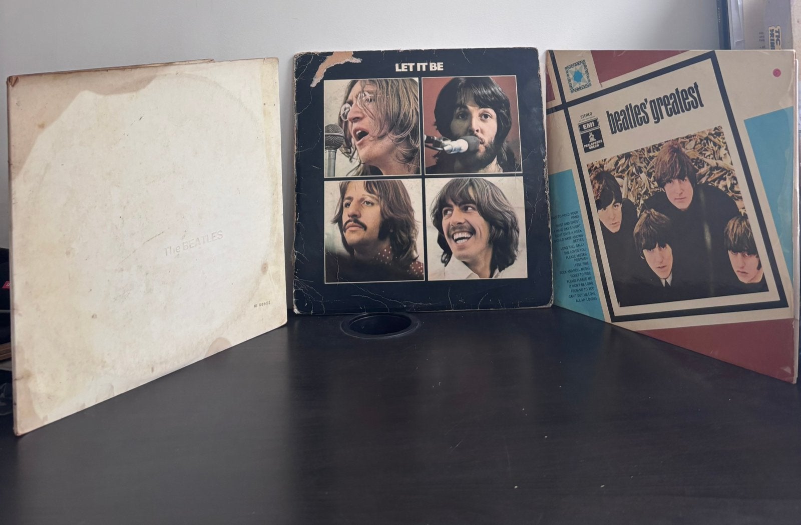 3 platen van The beatles, Ophalen of Verzenden, Gebruikt, 12 inch, Poprock