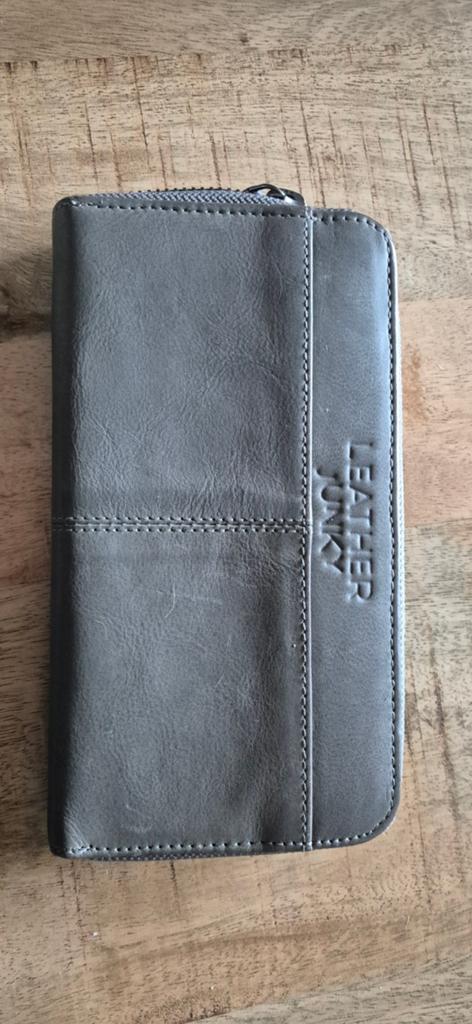 Leather Junkie grijze portemonnee, Ophalen of Verzenden, Grijs