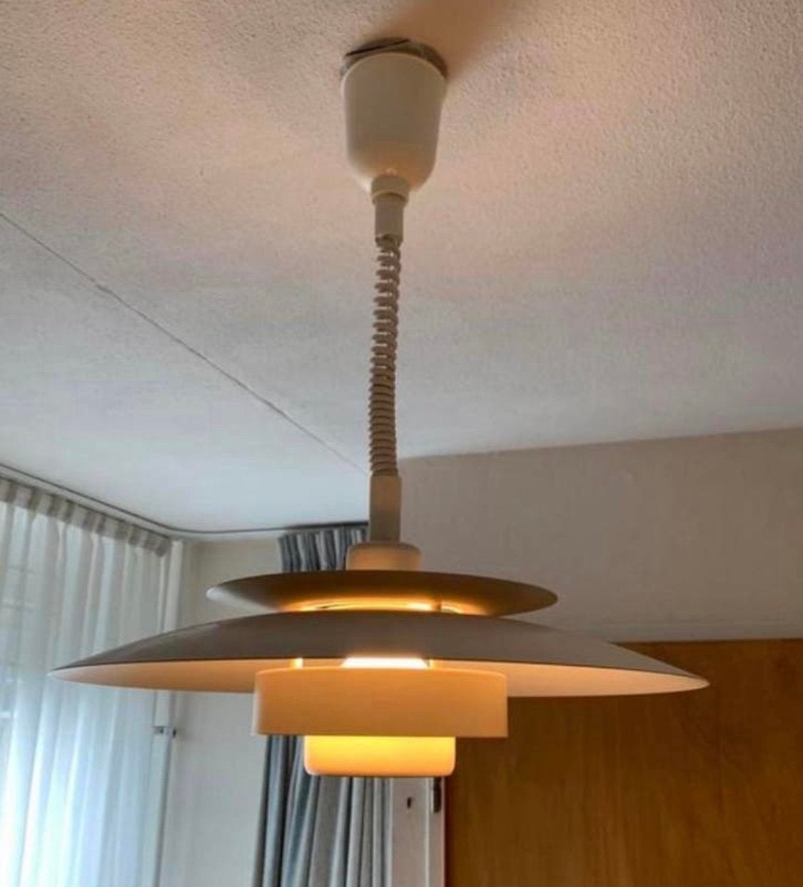 Lamp danish design hanglamp van Lyskaer uit de jaren 70., Ophalen of Verzenden