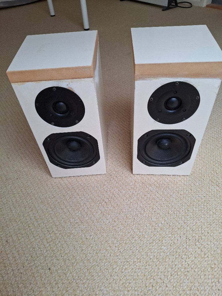 Audax zelfbouw speakerset van Speakerland, Gebruikt, Minder dan 60 watt, Boekenplank luidspreker, Ophalen