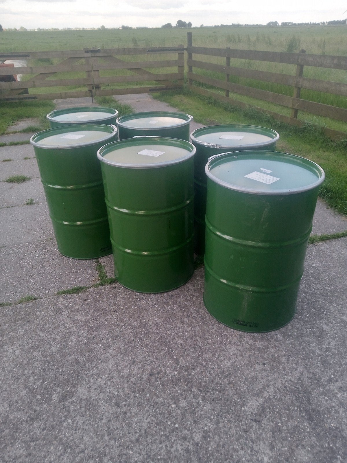 brandton vuurton stookton 200 l metalen drum vat gebracht, Ophalen, Gebruikt, Vuurton