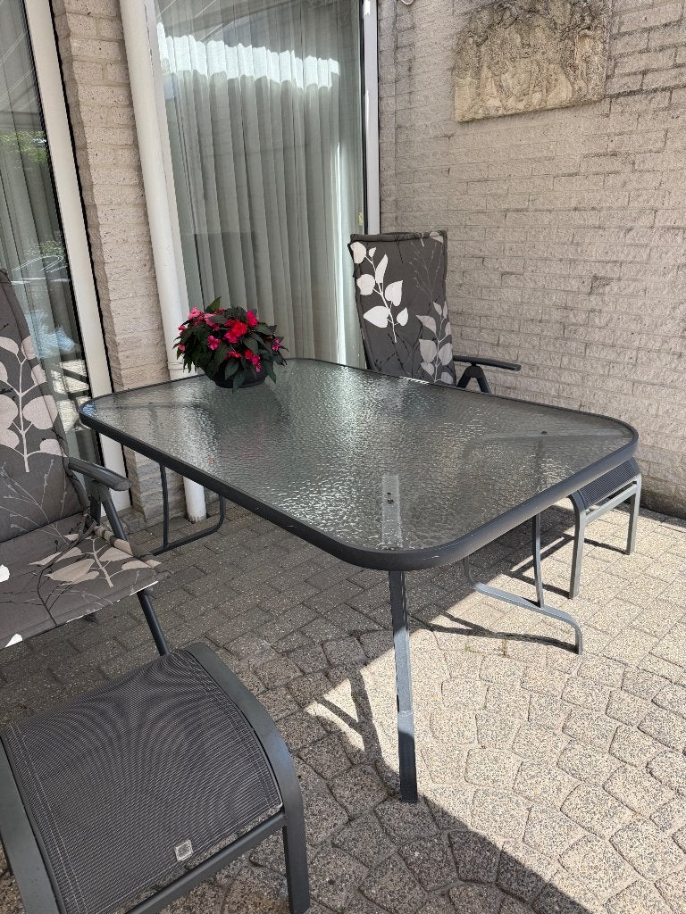 Tuintafel, Ophalen, Gebruikt, Rechthoekig, Aluminium