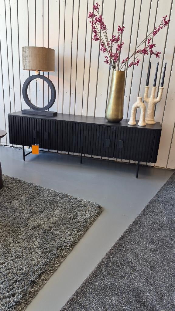 TV-Meubel Remi Eleonora - 170 cm. Zwart, Ophalen, 150 tot 200 cm, Zo goed als nieuw, Minder dan 100 cm