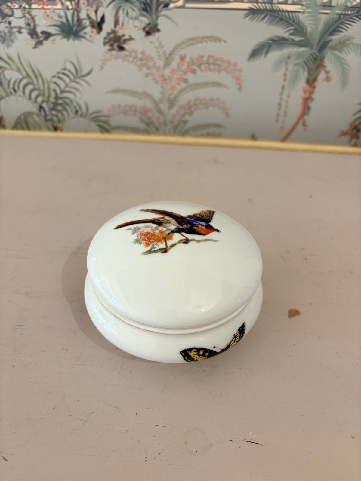 Antiek Porseleinen Sieradendoosje Victoria China, Antiek en Kunst, Ophalen of Verzenden