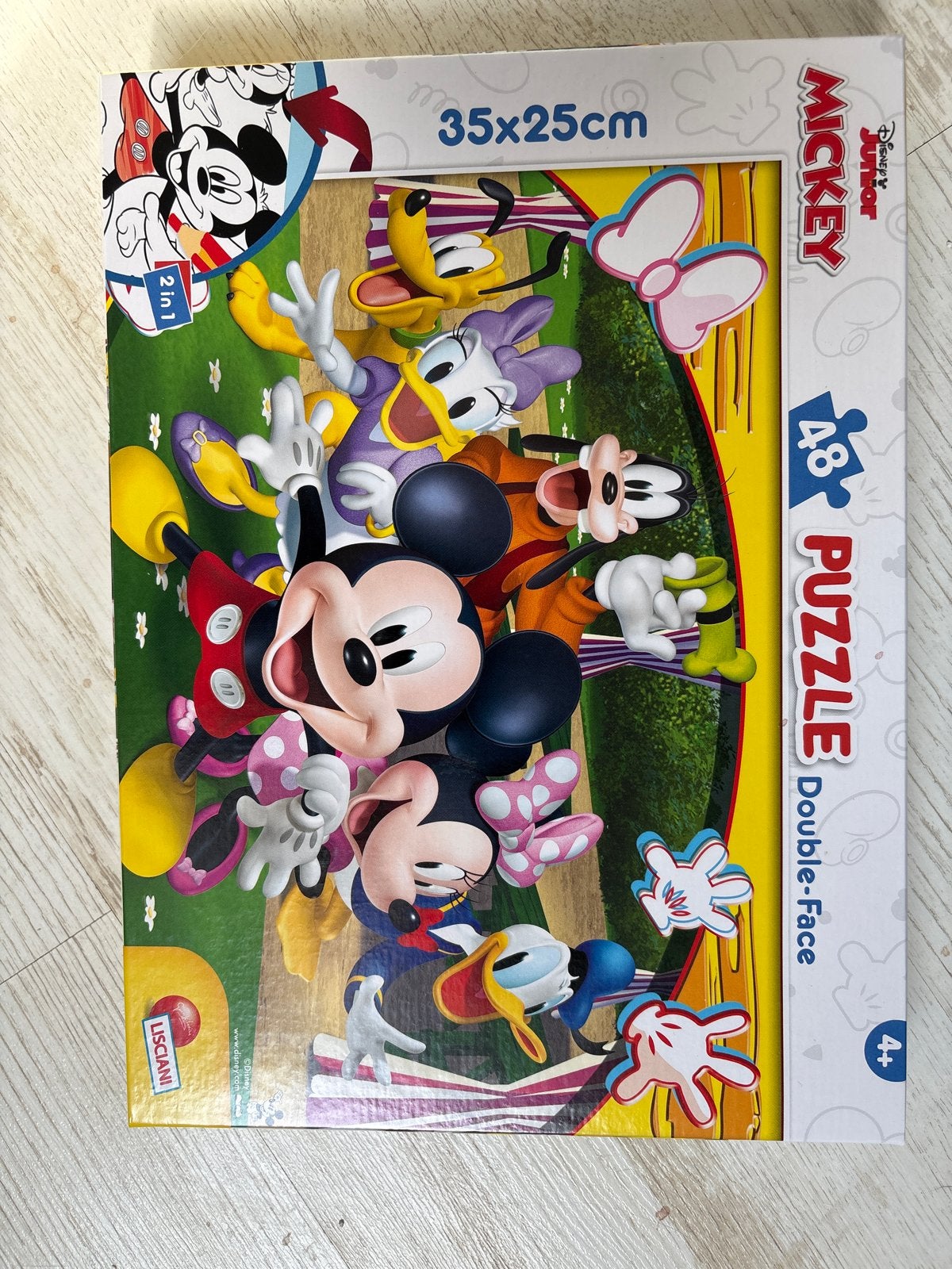 Disney Junior Mickey Mouse Dubbelzijdig Puzzel 48 stukjes, Ophalen, 10 tot 50 stukjes, Nieuw, 4 tot 6 jaar