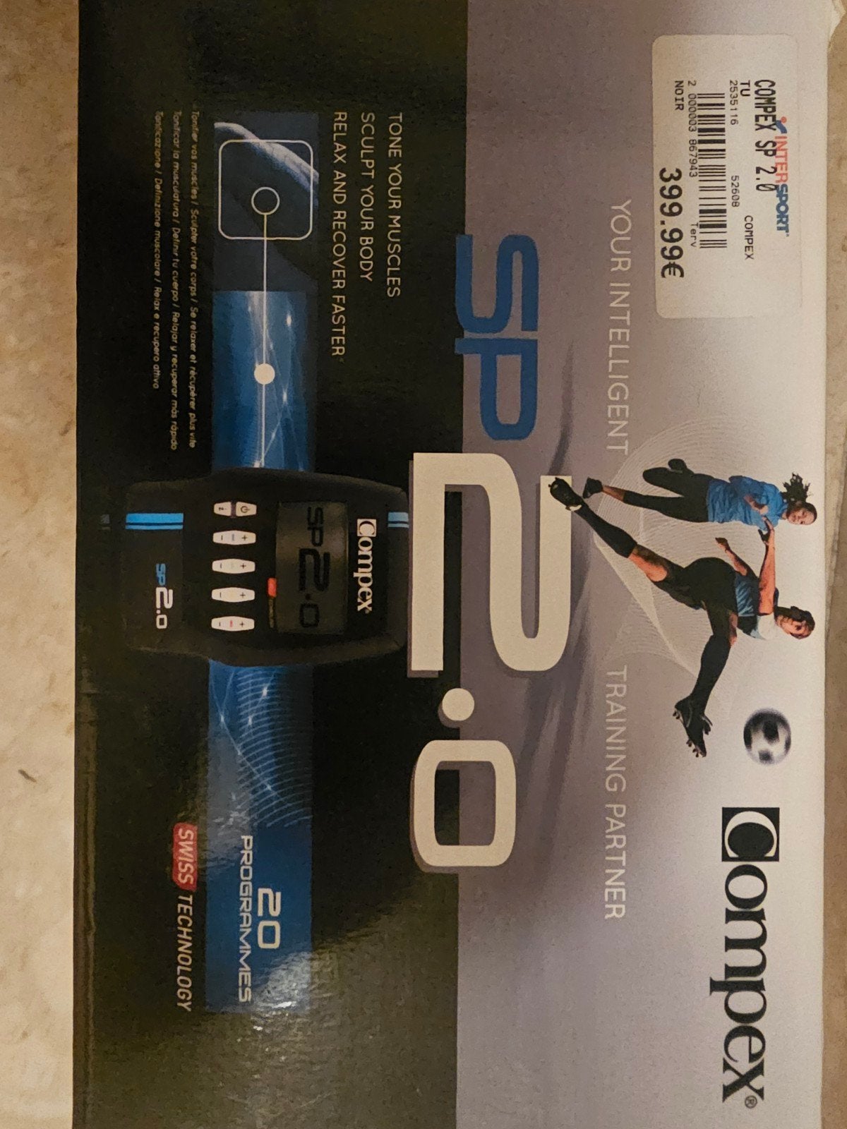 Compex SP 2.0 Spiertrainer - Elektrische Spierstimulator, Ophalen of Verzenden, Nieuw, Benen, Overige typen