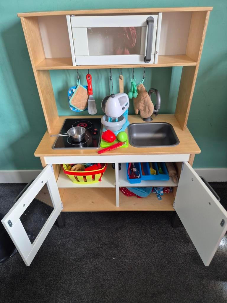 Ikea Duktig speelkeuken met accessoires, Ophalen of Verzenden, Gebruikt, Hout, Speelkeuken