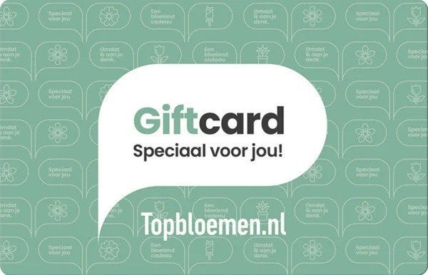 Topbloemen cadeaubon met gratis bezorging, Eén persoon, Cadeaubon, Warenhuis- of Winkelbon
