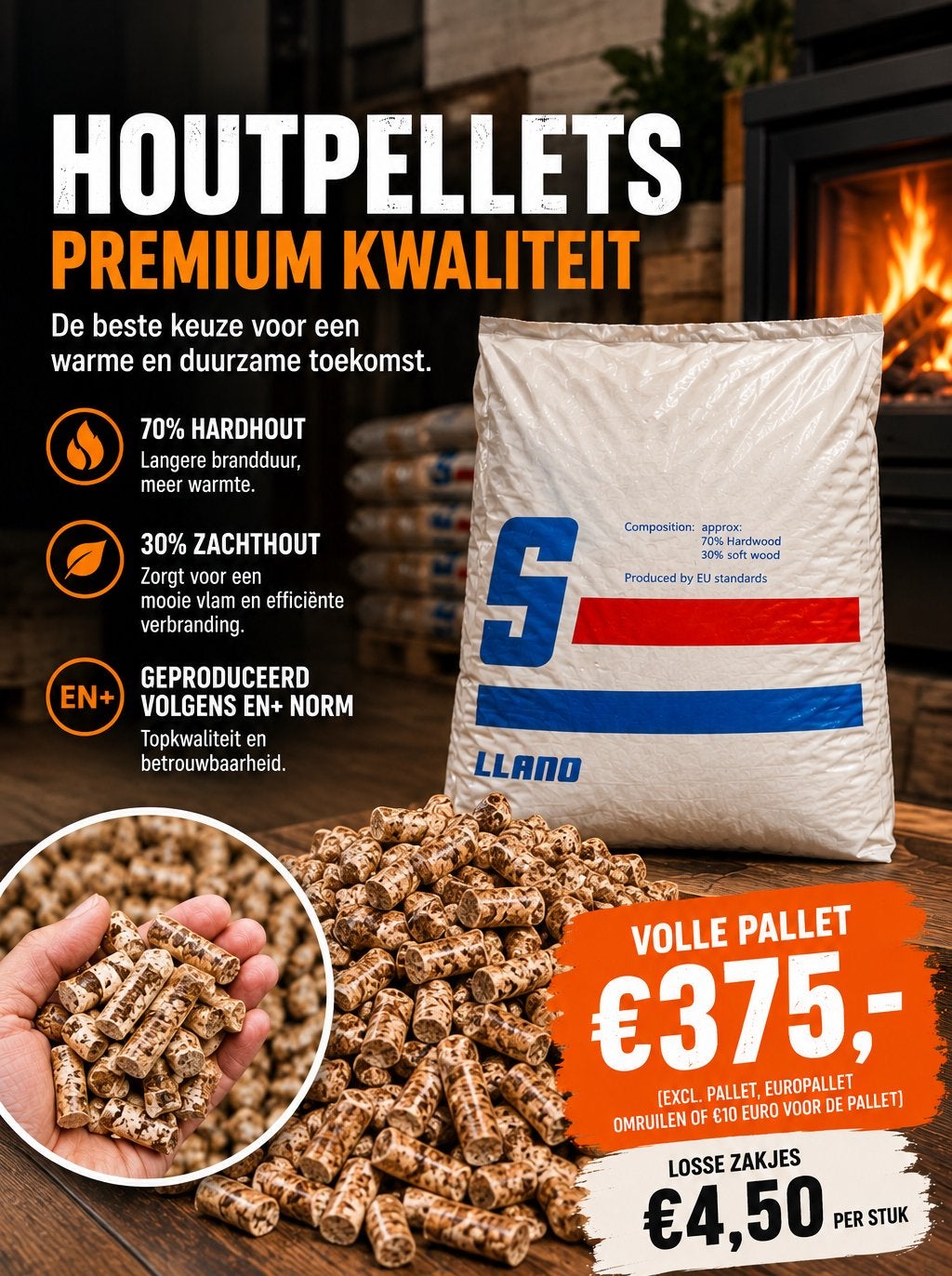 Houtpellets / Pelletkorrels Te Koop, Minder dan 3 m³, Ophalen