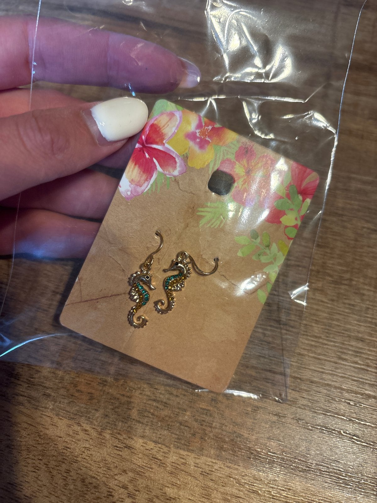 Leuke oorbellen in de vorm van zeepaardjes, Sieraden, Tassen en Uiterlijk, Oorbellen, Met kristal, Overige materialen, Hangers