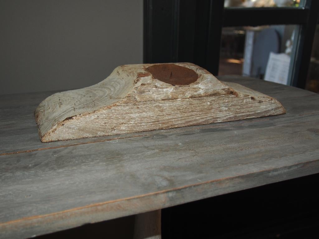 Kleine Houten poer/Kaarsenstandaard, Antiek en Kunst, Ophalen of Verzenden, Overige materialen