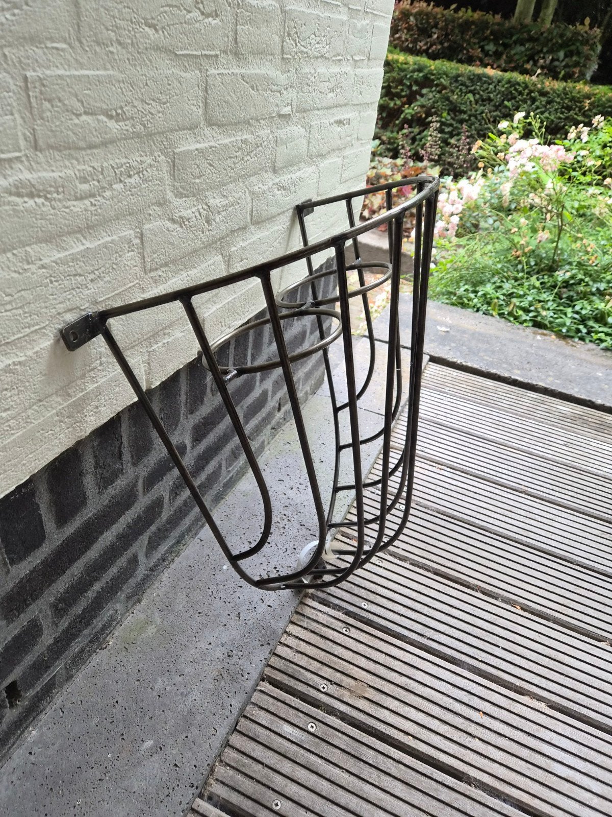 Metalen wandrek/plantenbakhouder voor buiten, Ophalen, Balkon, Rond, Nieuw