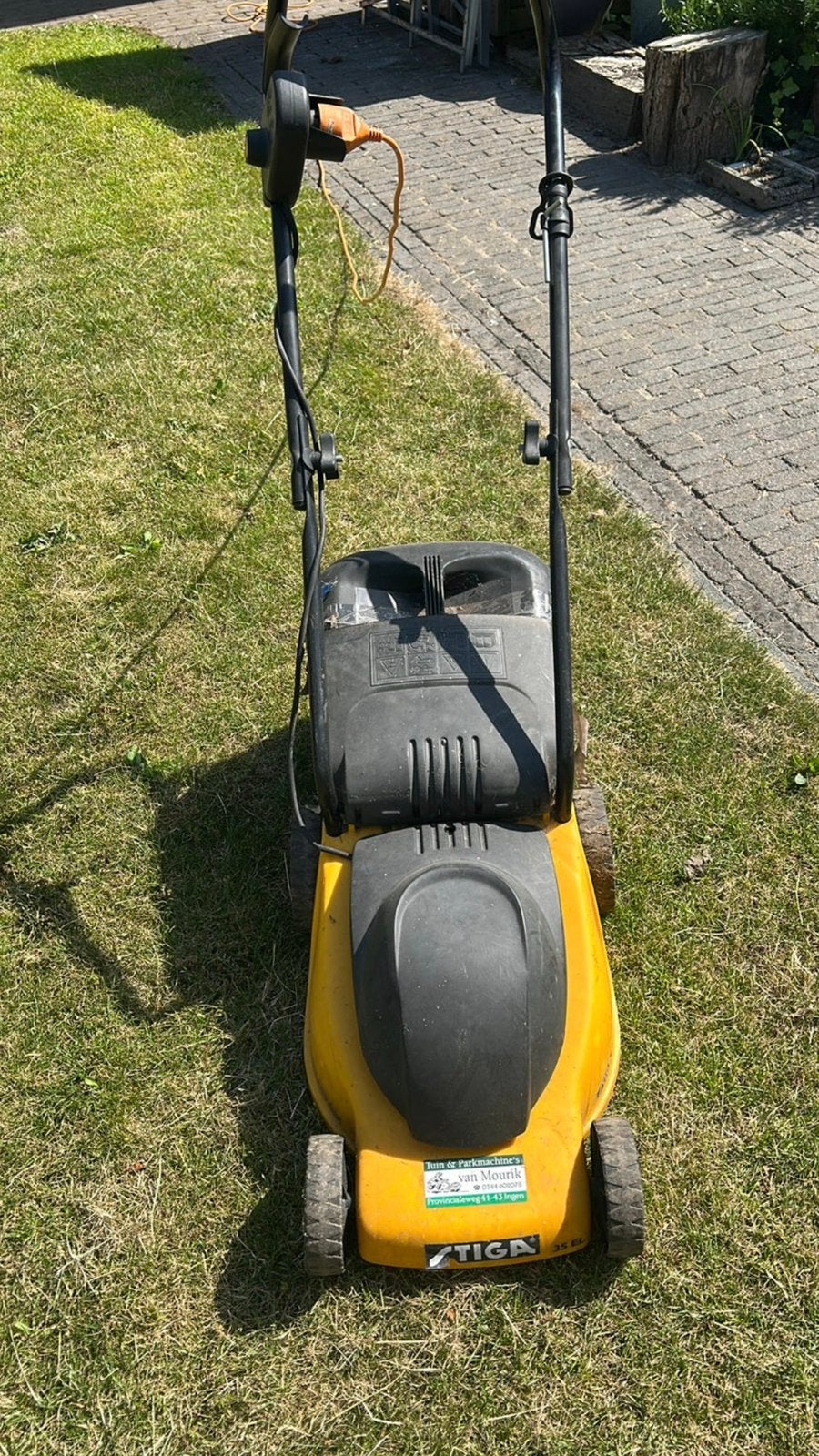Stiga grasmachine, Tuin en Terras, Grasmaaiers, Ophalen, Gebruikt