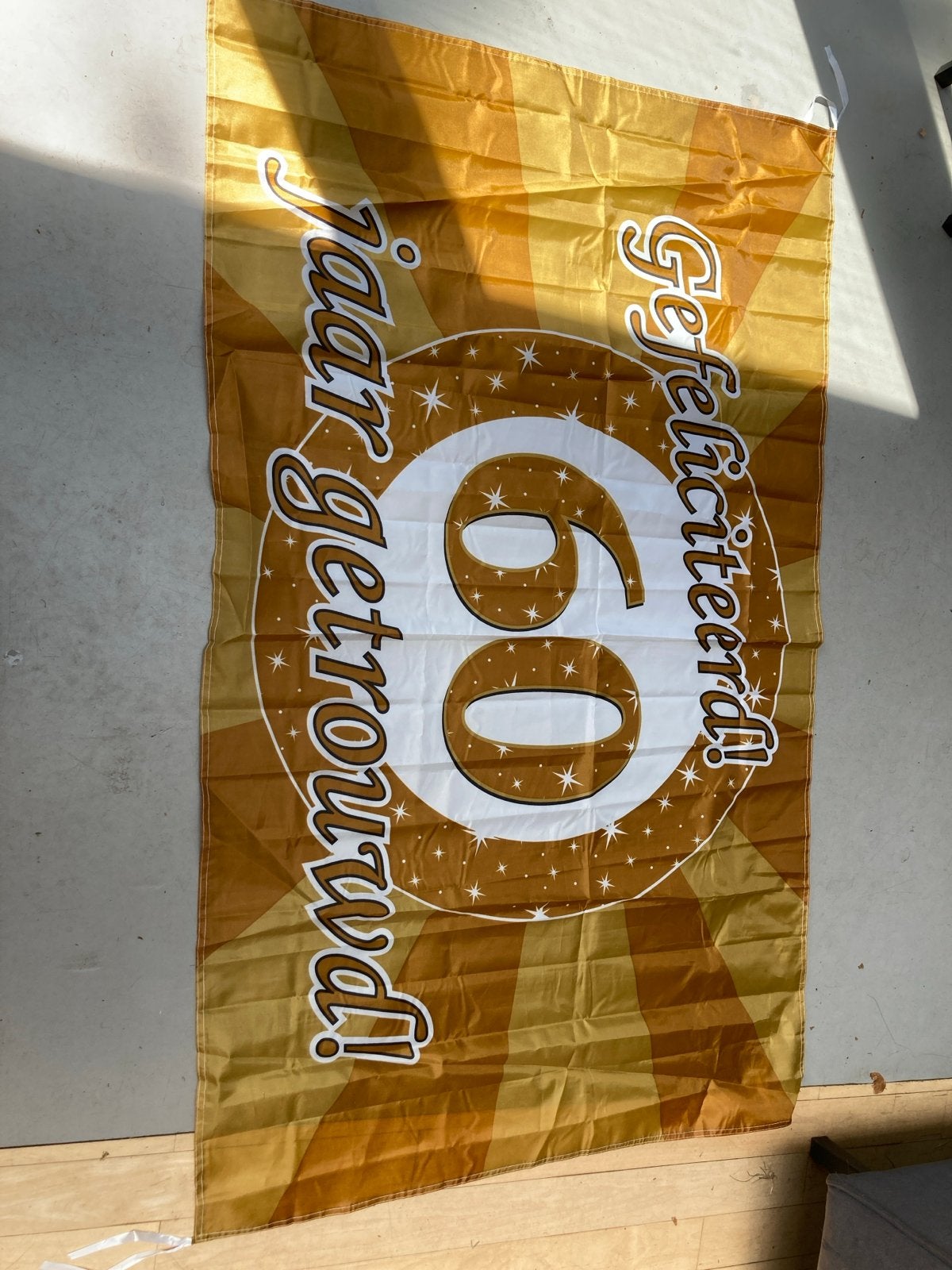60 Jaar Getrouwd Feestpakket: Doeken, Vlaggen & Swirls, Ophalen of Verzenden, Nieuw, Versiering, Geboorte of Huwelijk