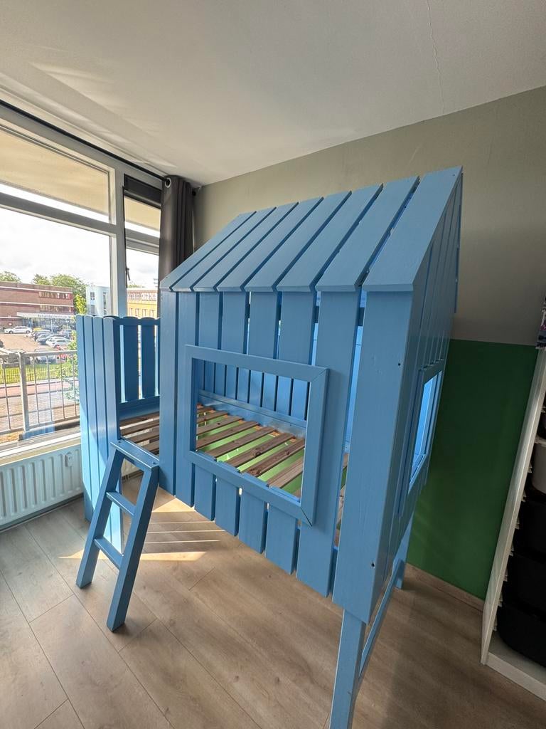 Halfhoog slaper boomhut huisje, Ophalen, Gebruikt, Halfhoogslaper