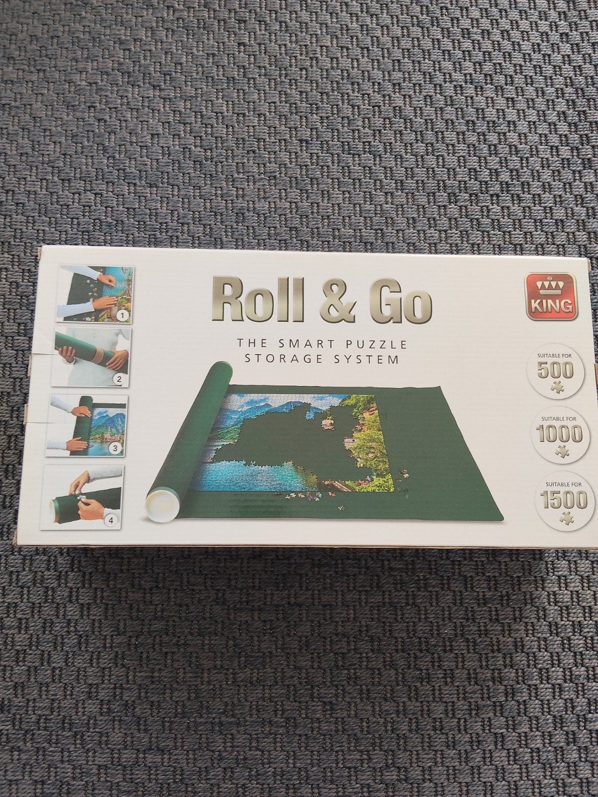 King Roll & Go Puzzelmat - Smart Puzzel Opbergsysteem, Ophalen of Verzenden, Meer dan 1500 stukjes, Zo goed als nieuw, Overige typen