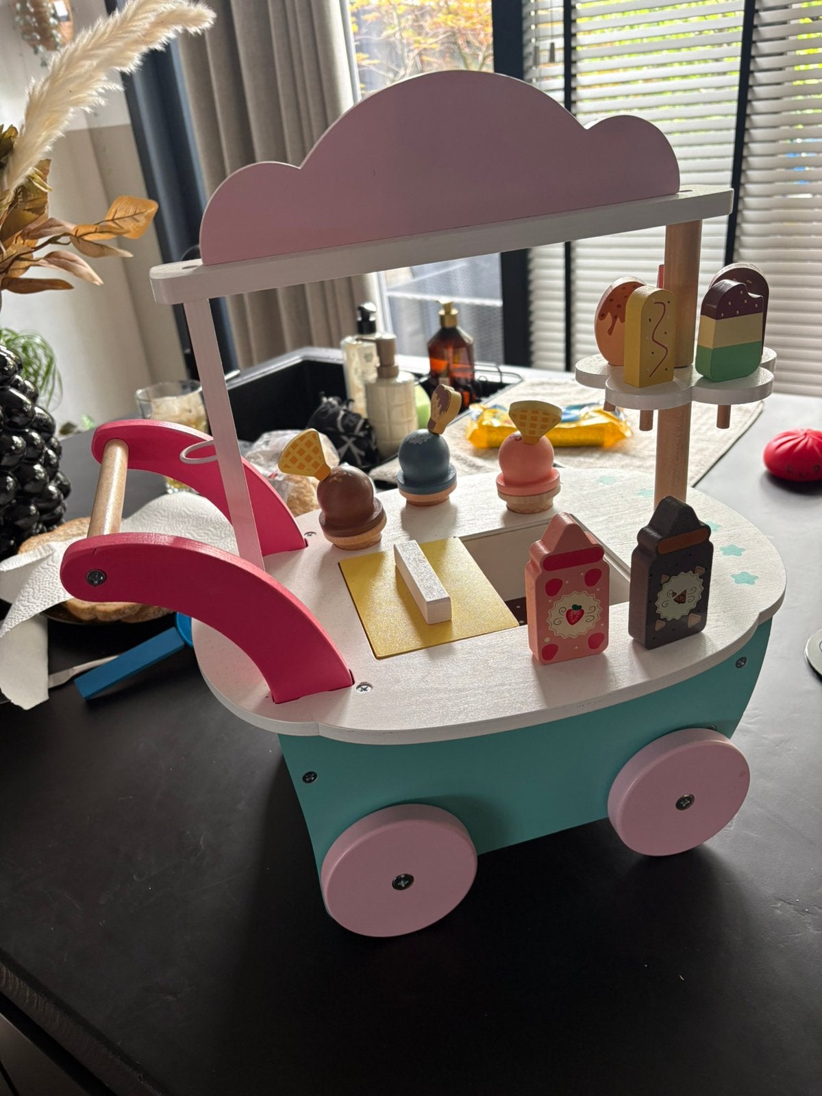 Lupilu houten ijswagen, Kinderen en Baby's, Speelgoed | Houten speelgoed, Ophalen, Zo goed als nieuw