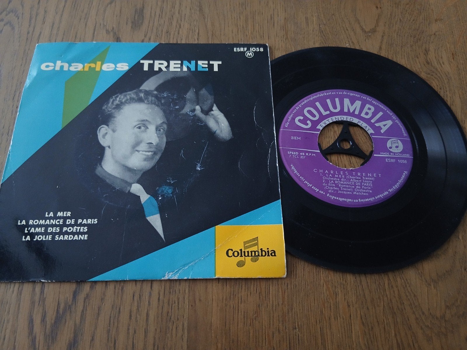 EP VINYL  CHARLES TRENET  1956, Verzenden, Zo goed als nieuw, Overige formaten, Overige genres