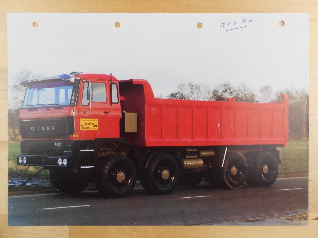 GINAF F480 8x8 Brochure ca 1981 – F. 480, Ophalen of Verzenden, Zo goed als nieuw, Overige merken, GINAF