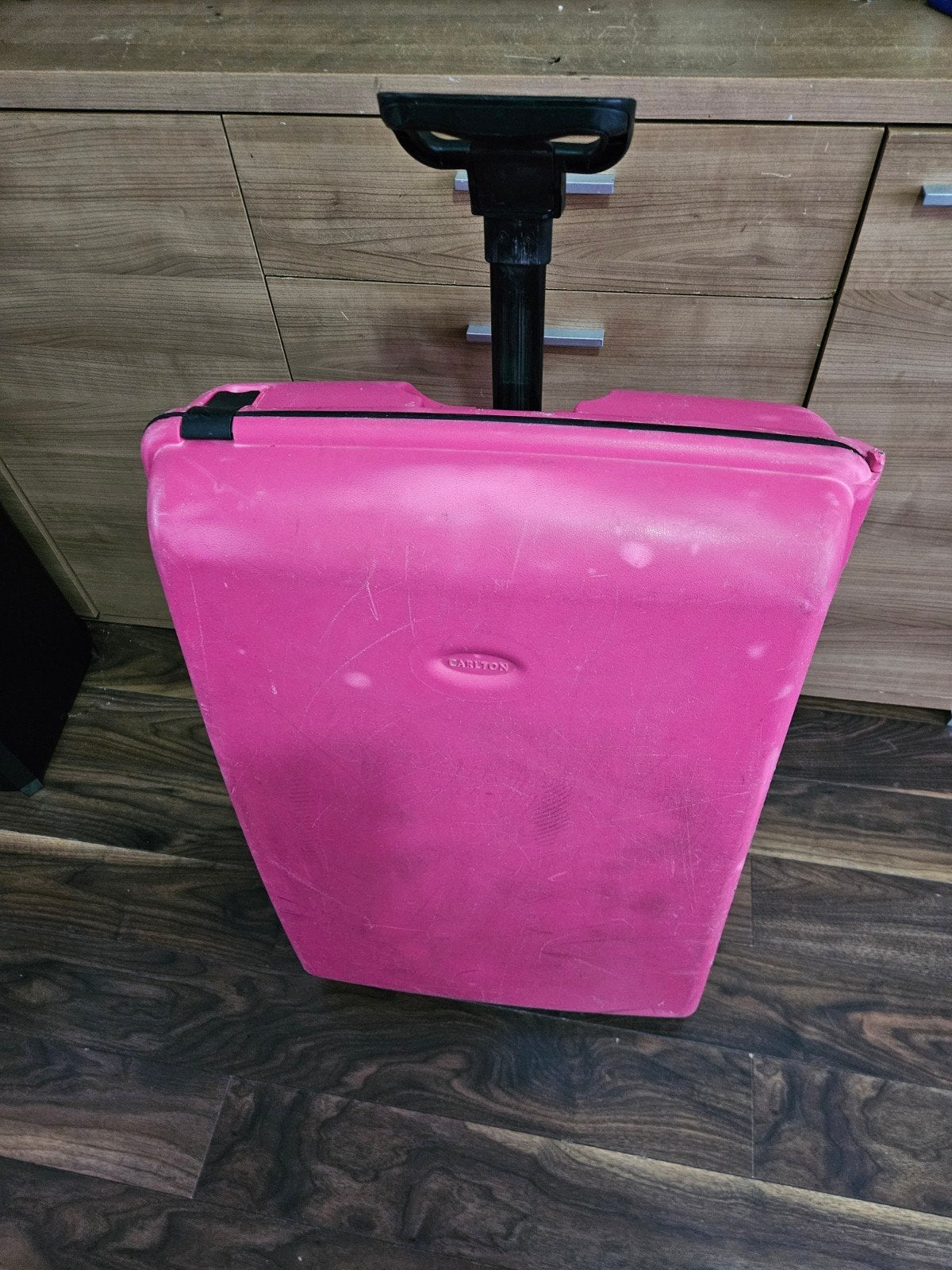 Grote Roze Carlton Harde Kunststof Koffer - 81 cm, Sieraden, Tassen en Uiterlijk, Koffers, Gebruikt, Hard kunststof, 70 cm of meer