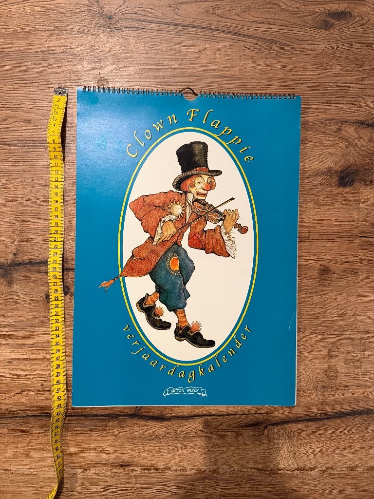 Anton Pieck – Clown Flappie verjaardagskalender – vintage, Ophalen of Verzenden, Jaarkalender, Zo goed als nieuw