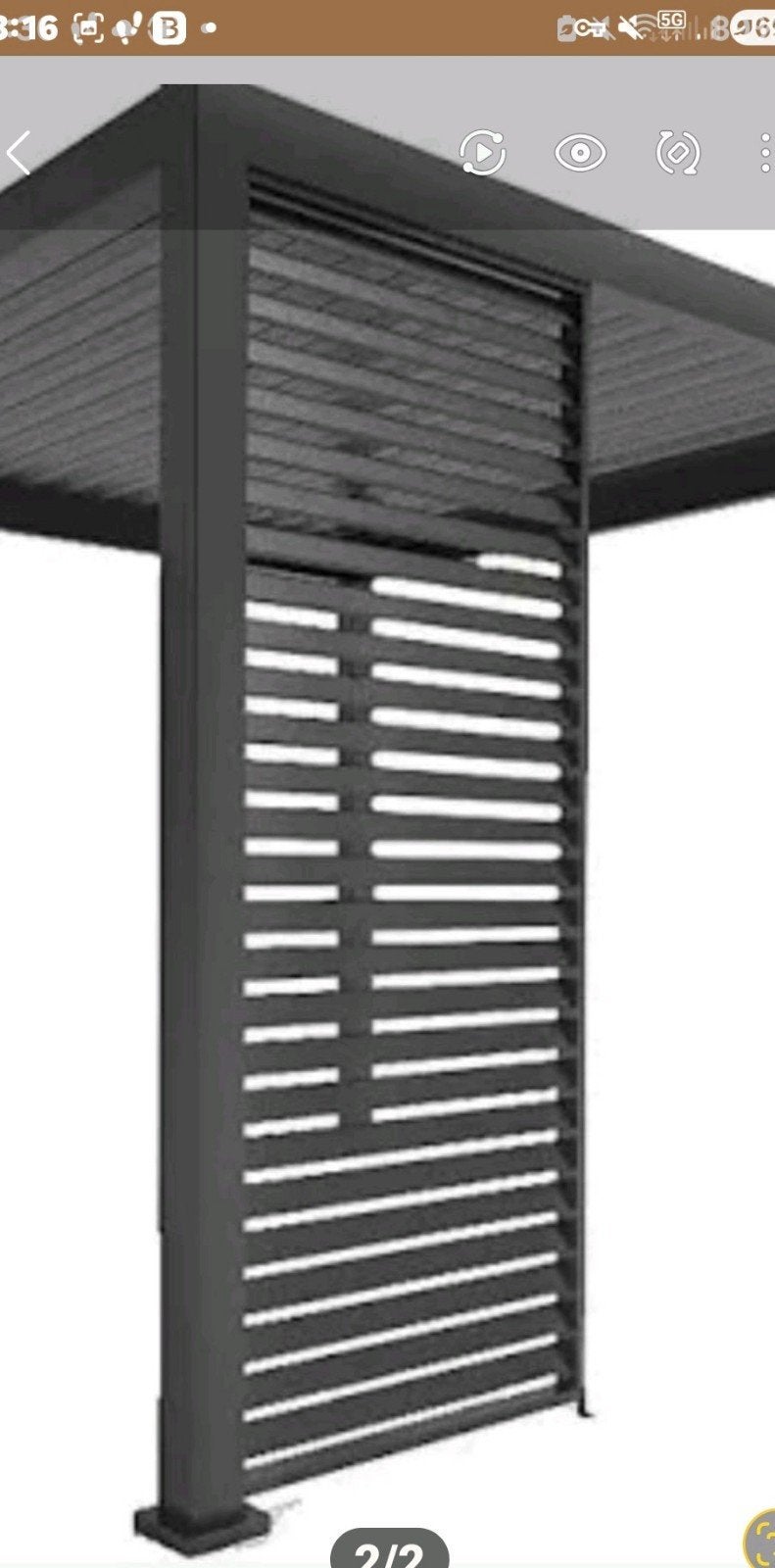 Aluminium louvrescherm overkapping shutter Nubuiten Nieuw, Ophalen, Nieuw, Minder dan 5 meter