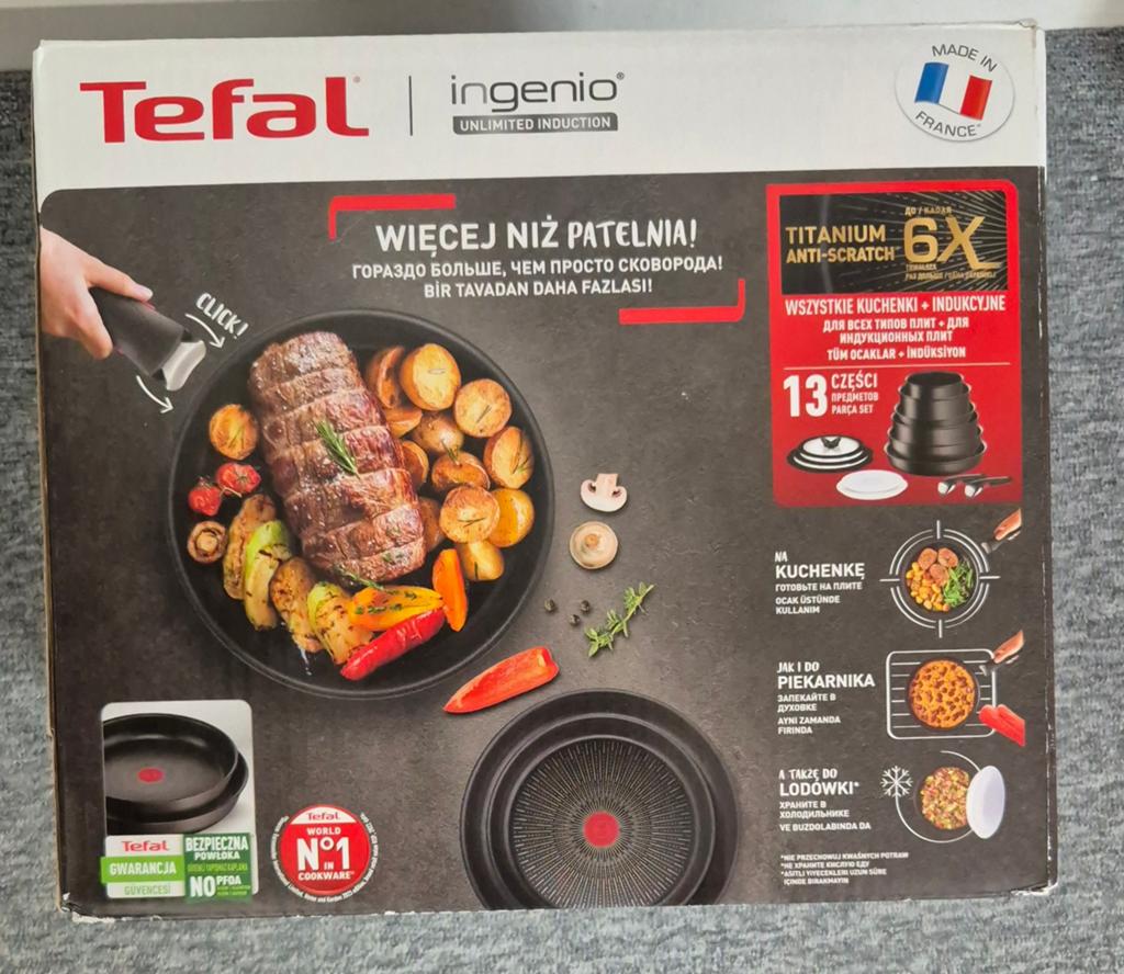 Tefal Ingenio Unlimited - Pannenset - 13-delig, Nieuw, Pannenset, Ophalen of Verzenden, Rvs
