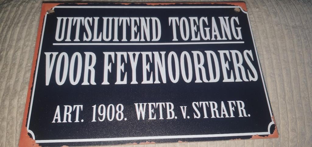 Authentiek feyenoord wandbord, vervaardigd uit hout., Ophalen of Verzenden, Nieuw, Feyenoord