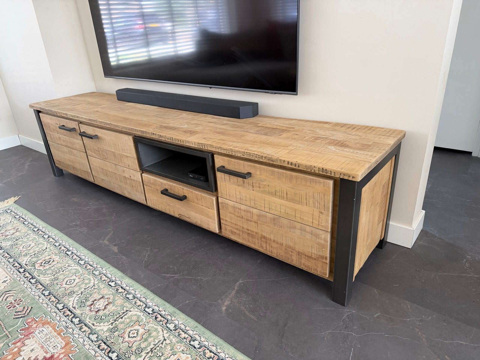Steelwood TV-meubel 210x45 - Robuust en Stijlvol, Ophalen, Gebruikt, 200 cm of meer, Minder dan 100 cm