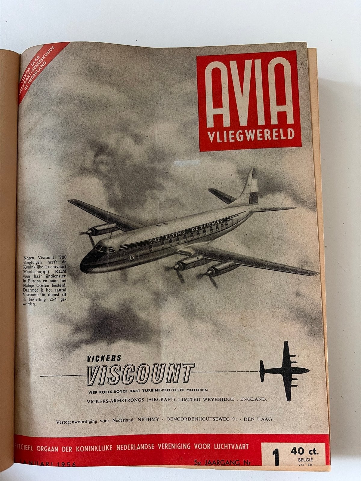 Avia Vliegwereld Tijdschrift - Februari 1954, Ophalen of Verzenden, Gelezen, Overige typen