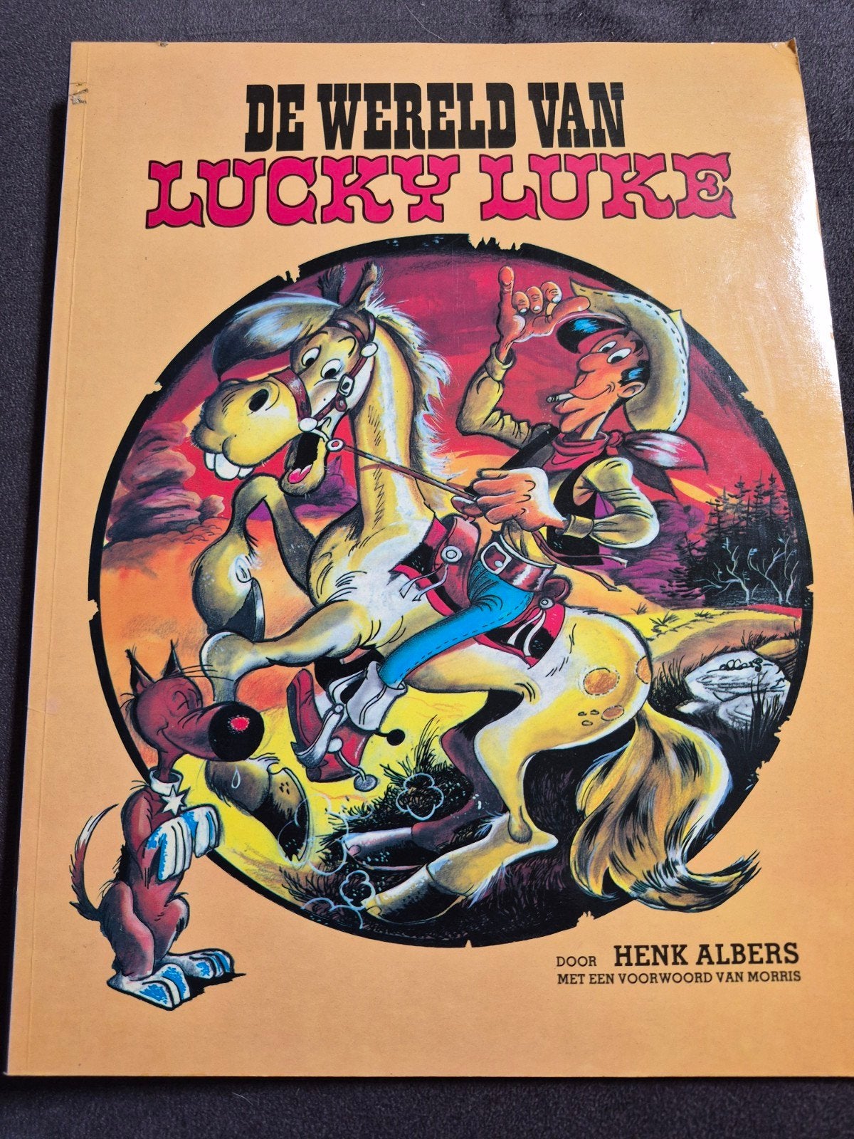 De Wereld van Lucky Luke - Henk Albers 1e dr 1980, Eén stripboek, Ophalen of Verzenden, Zo goed als nieuw