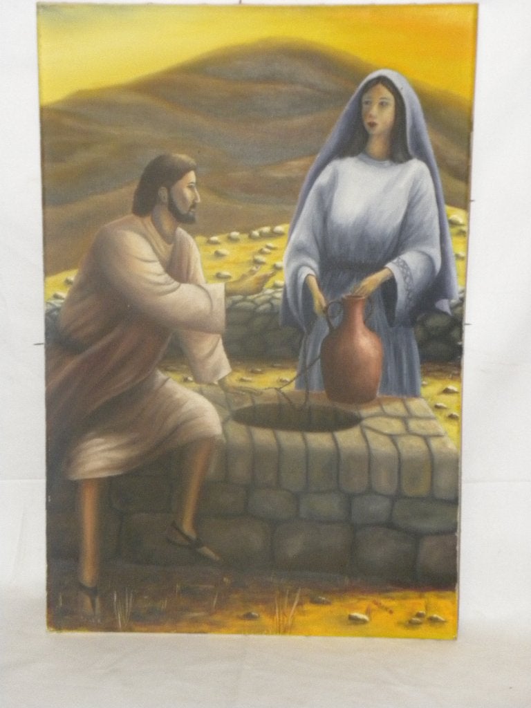 Sameritaanse vrouw, Ophalen of Verzenden, Handgeschilderd
