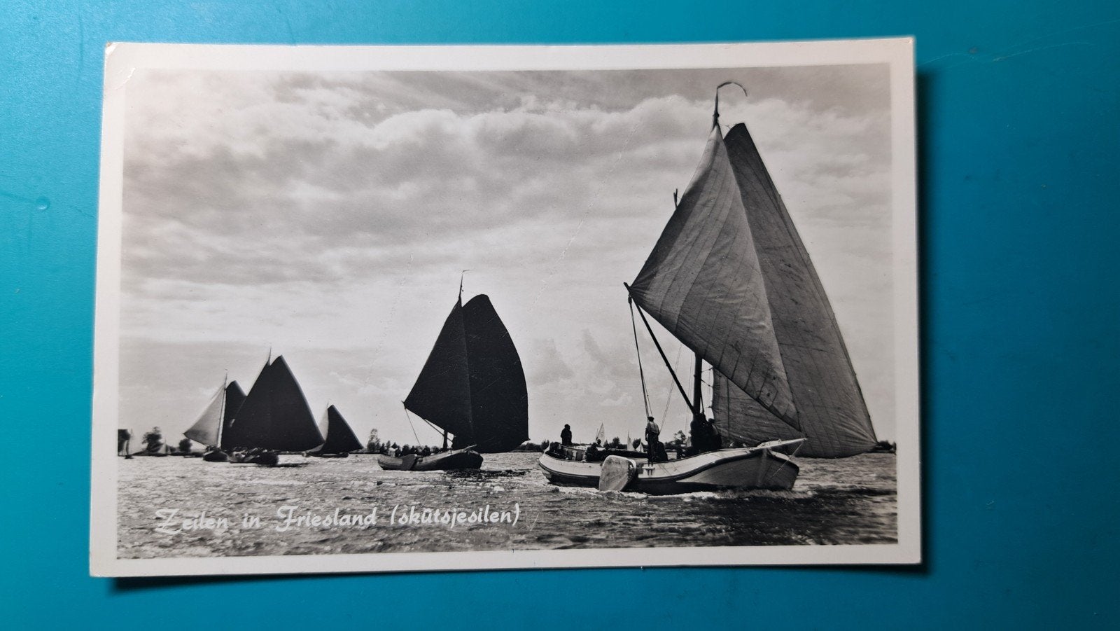 Friesland Skutsjesilen skutsjes zeilen 1956, Verzenden, 1940 tot 1960, Gelopen, Friesland