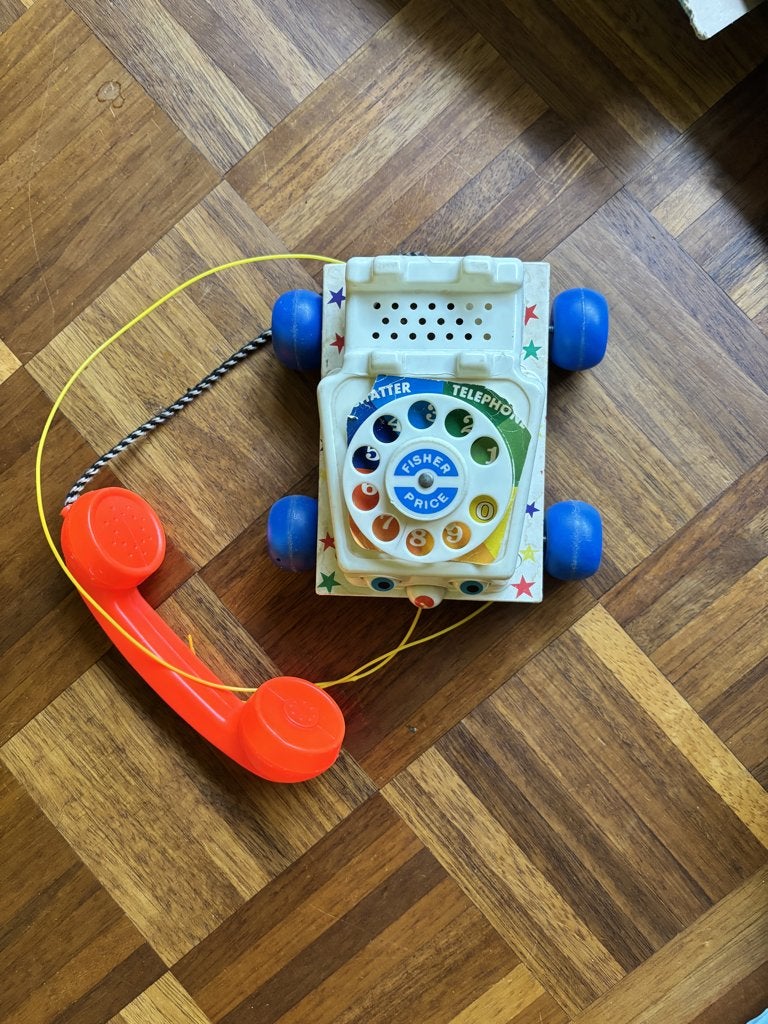 Vintage Fisher-Price Chatter Telefoon, Kinderen en Baby's, Ophalen, Gebruikt, Duw- of Trekspeelgoed, Met geluid