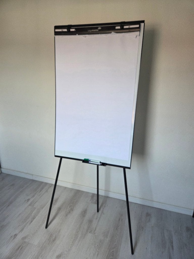 Legamaster Flipover + 4 rollen blanco papier, Ophalen, Gebruikt, Whiteboard
