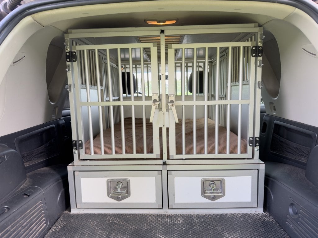 Kelders aluminium autobench met ladenblok, Dieren en Toebehoren, Ophalen, Zo goed als nieuw