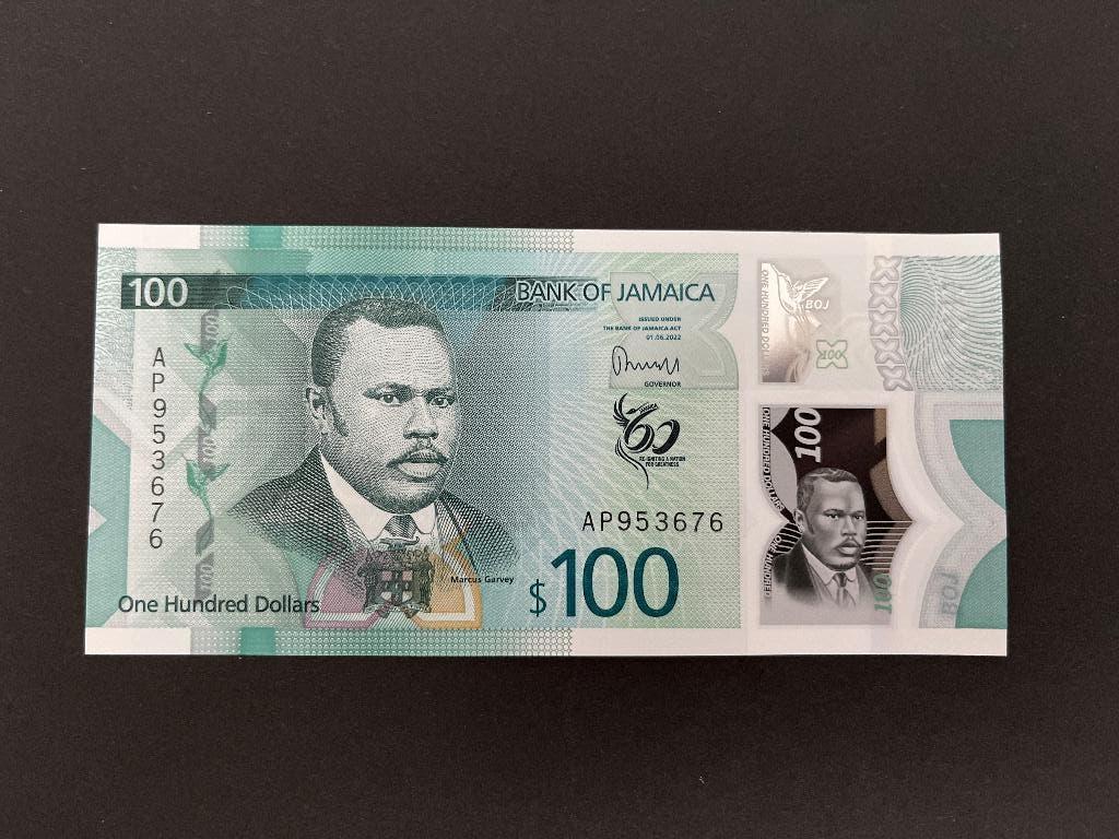 Jamaica 100 dollars 2022 UNC polymer, Verzenden, Noord-Amerika