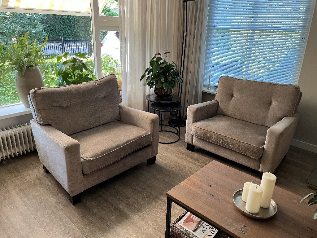 2x fauteuils (1,5 zits) van hoge kwaliteit, Huis en Inrichting, Ophalen, Gebruikt, Klassiek, 75 tot 100 cm
