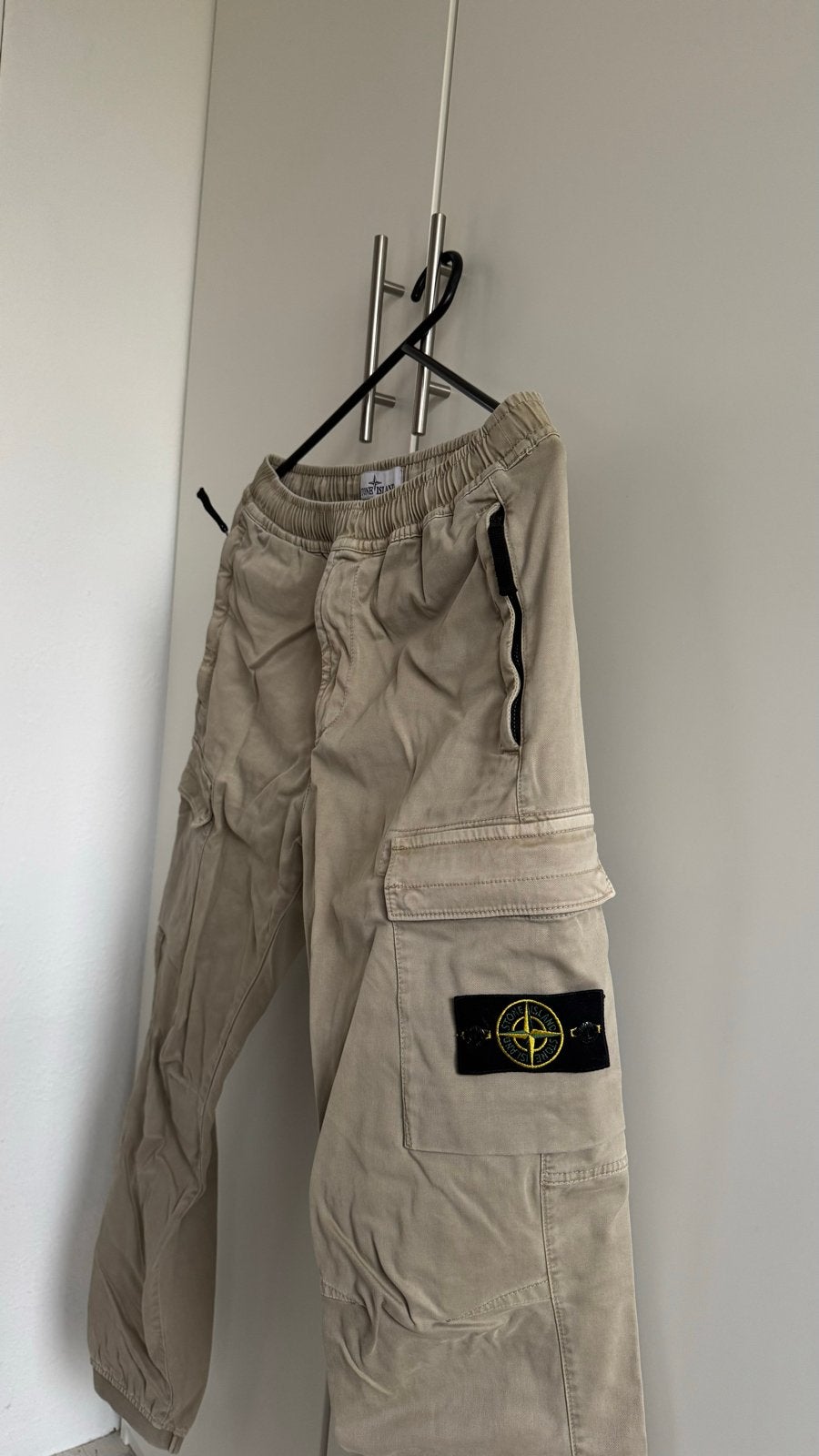 Stone Island Cargo Broek Beige Maat 30, Verzenden, Zo goed als nieuw, Maat 46 (S) of kleiner, Beige