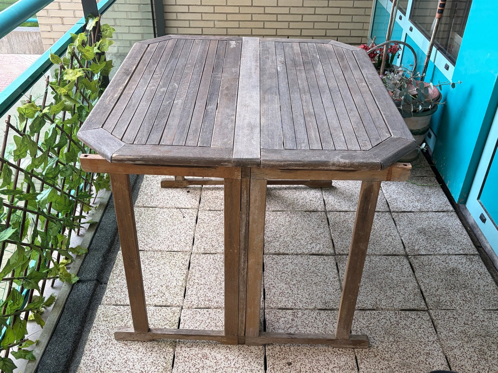 Teakhouten tuintafel, inklapbaar