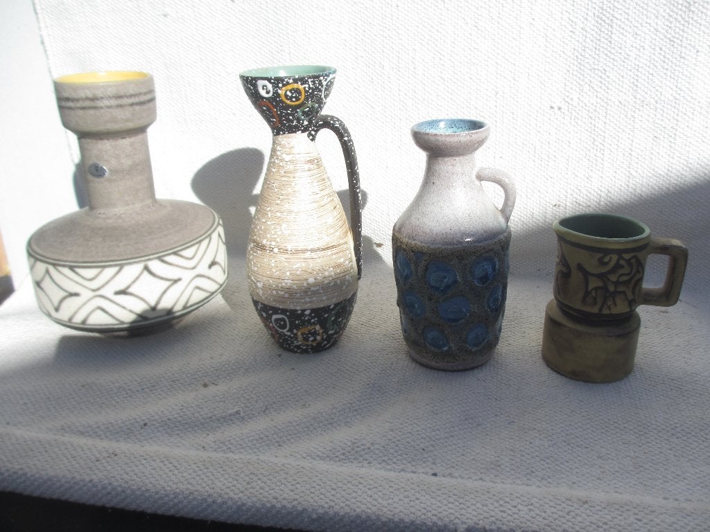 Vier Vintage vazen West Germany, Ophalen of Verzenden