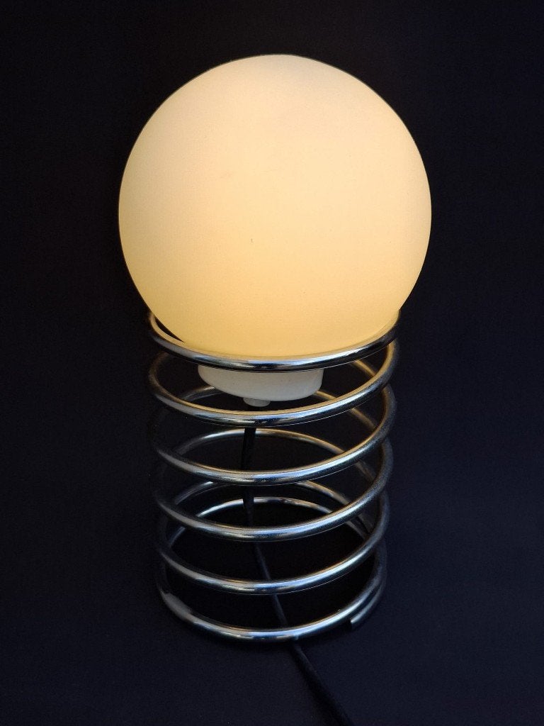 Originele Ingo Maurer "Spring" Tafellamp  Jare '70 Space Age, 26 cm, E14 (klein), Wit, Ophalen of Verzenden