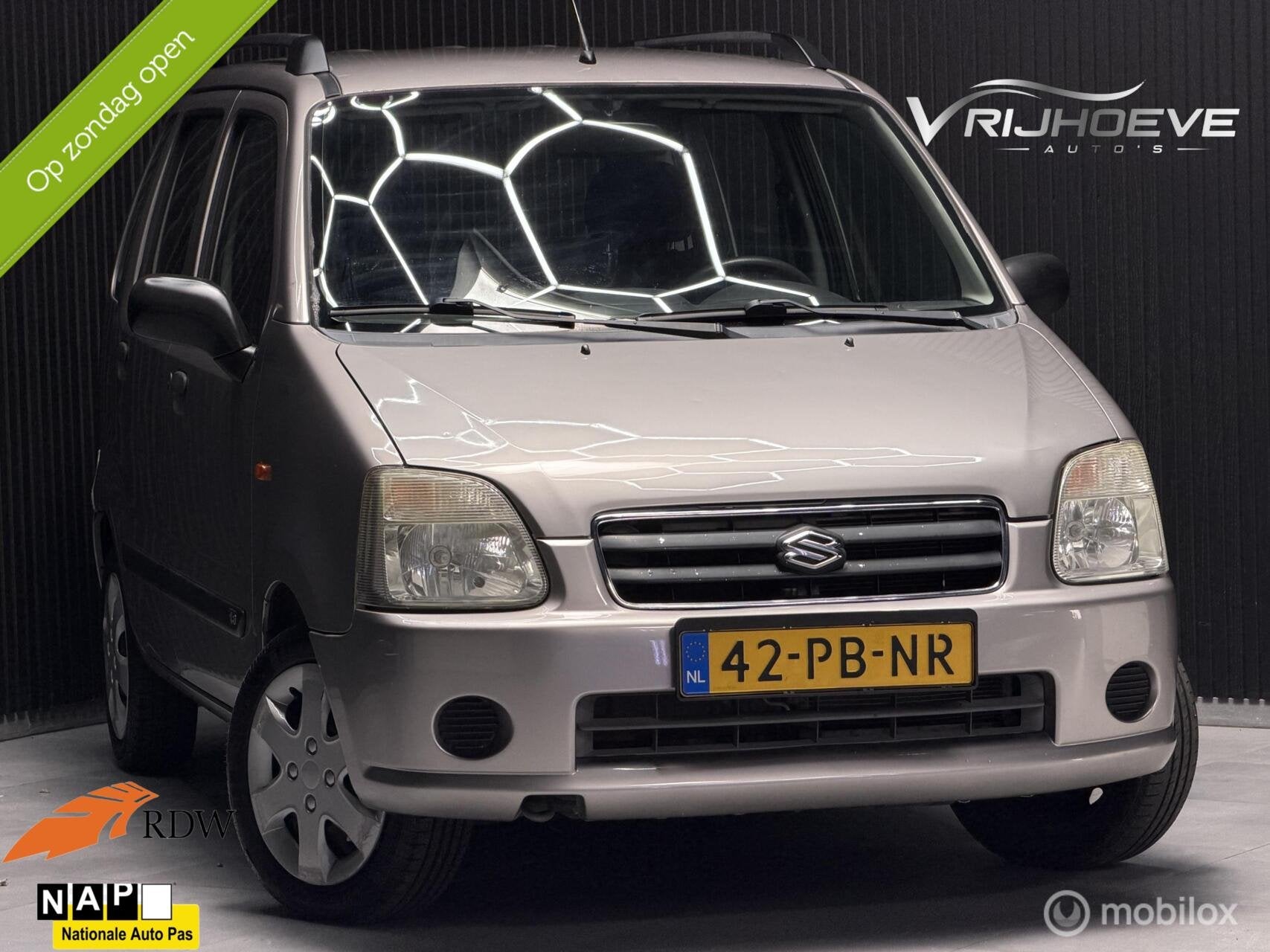 Suzuki Wagon R+ 1.3 GLX|NAP|APK|AIRCO|STUURBEKR|ELEKRAMEN, Auto's, 94 pk, 4 cilinders, Wagon R+, Parkeersensor