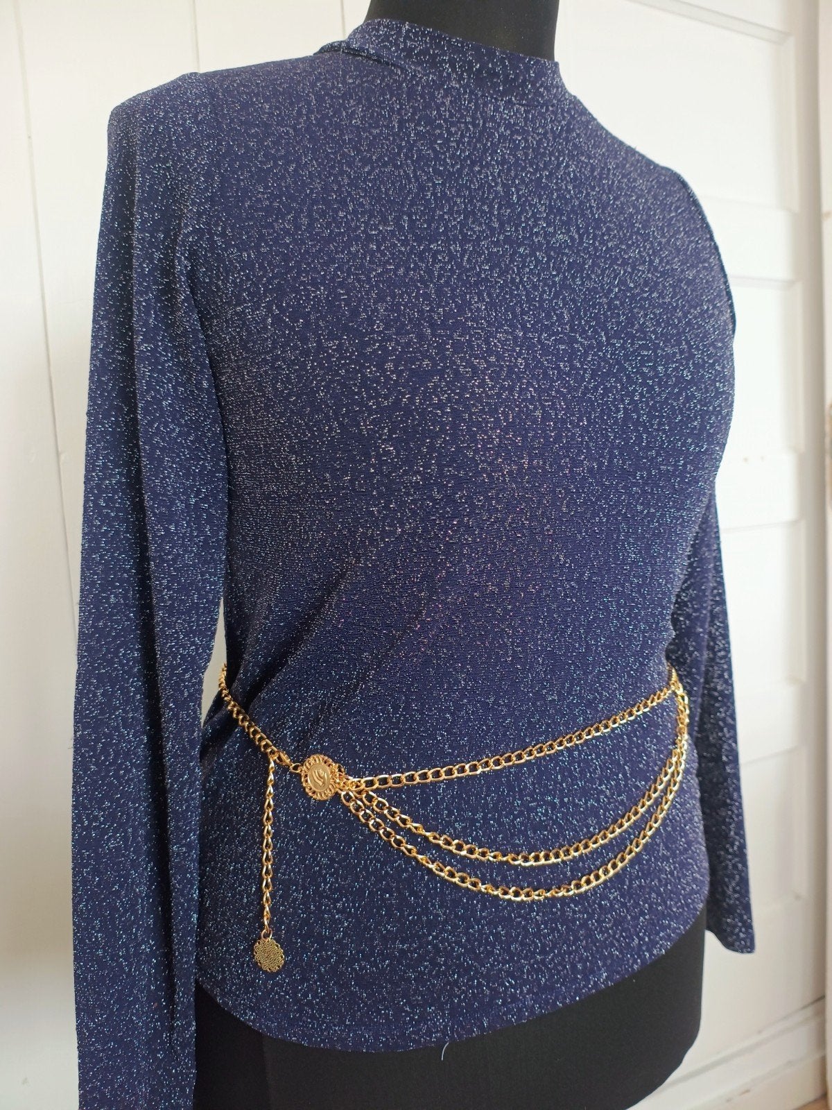 Gouden Dubbele Kettingriem – Y2K Statement, Ophalen of Verzenden, Nieuw, Overige kleuren, 100 cm of meer
