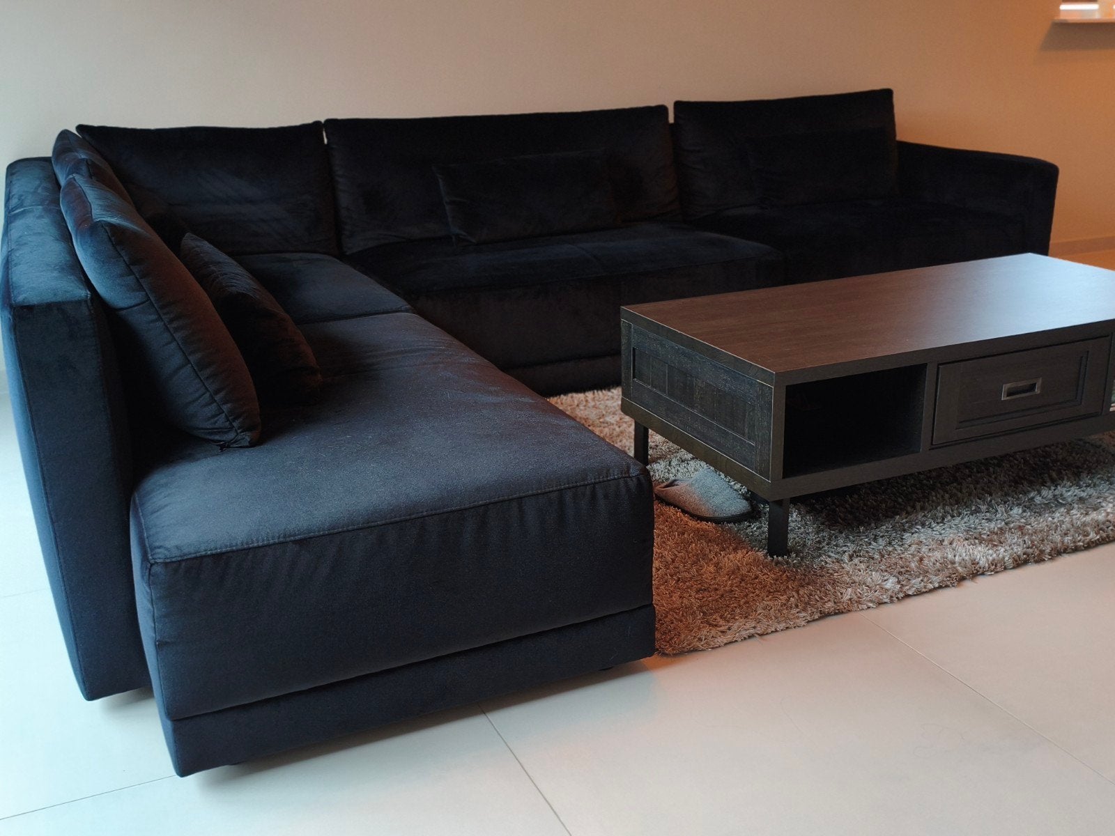 Luxe Passe Partout Pommeline Design Hoekbank (Velvet ), Ophalen, Hoekbank, 300 cm of meer, Zo goed als nieuw