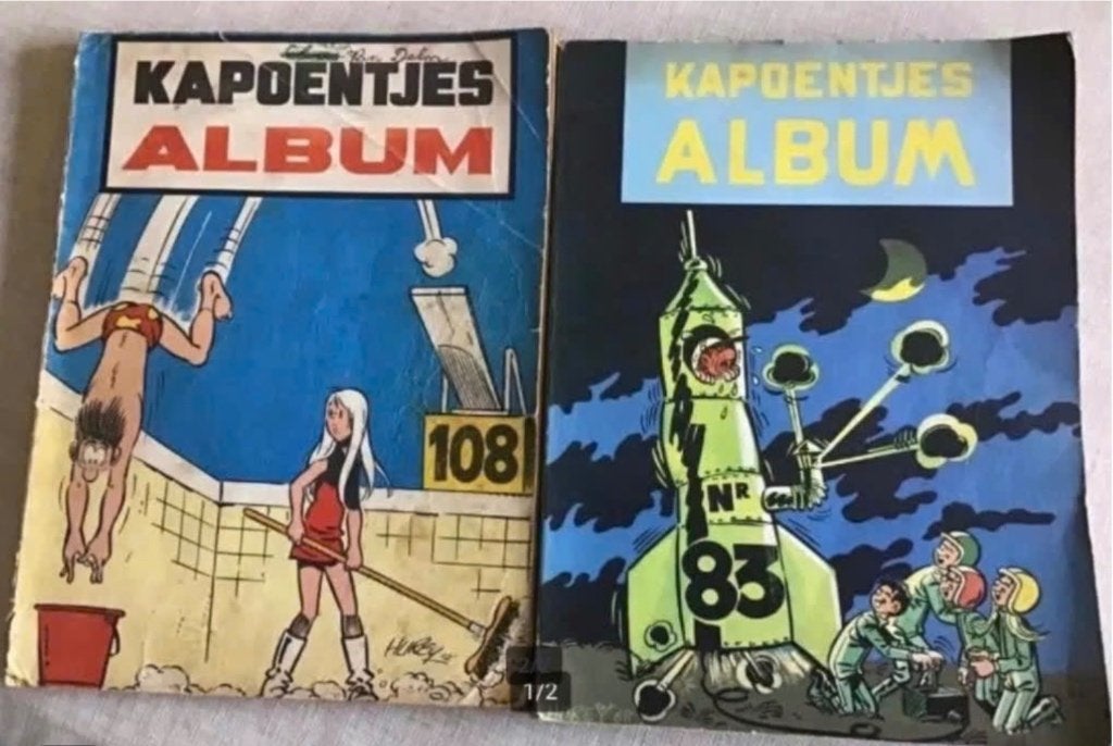 4 diverse Kapoentjes albums (H.Sprenger,Jef Nys,Marc Sleen), Meerdere stripboeken, Ophalen of Verzenden, Gelezen