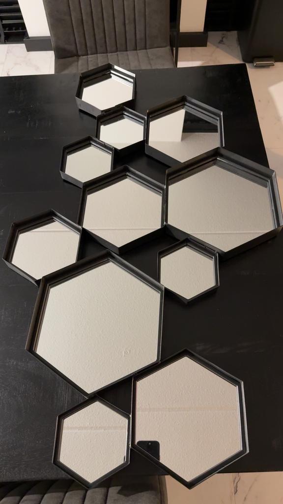 Hexagon spiegel, Ophalen, Zo goed als nieuw, Rechthoekig, 100 tot 150 cm