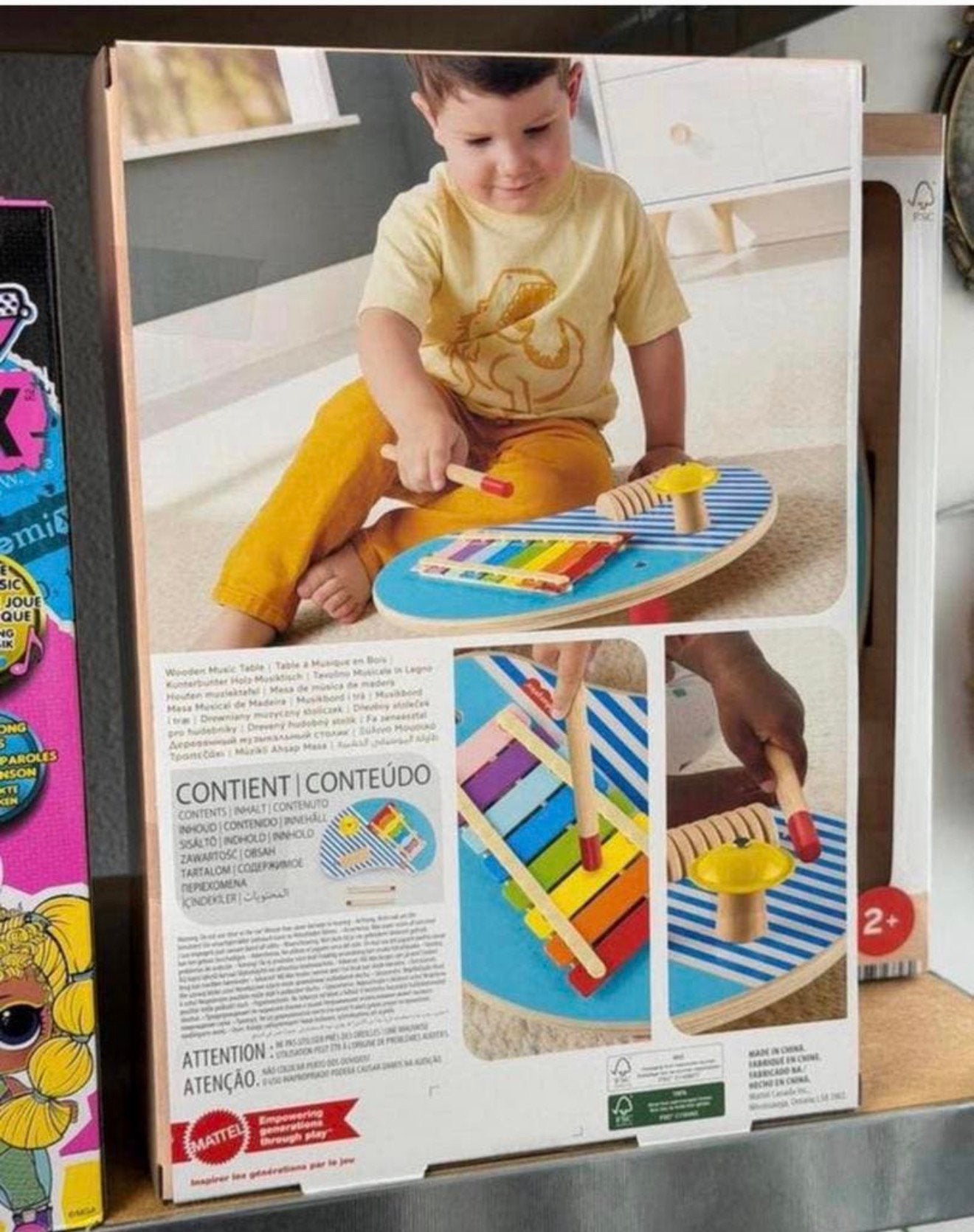 Fisher-Price Houten Muziektafel met instrumenten hout muziek, Kinderen en Baby's, Speelgoed | Fisher-Price, Nieuw, Ophalen of Verzenden